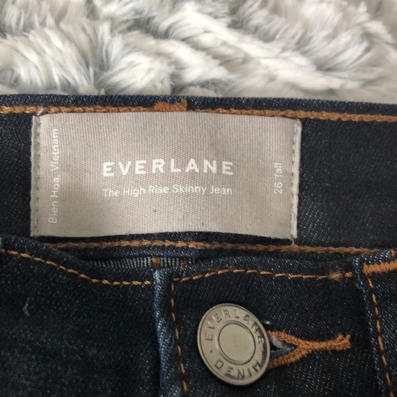 Everlane | high waisted skinny jean dark wash TALL - Picture 5 of 11